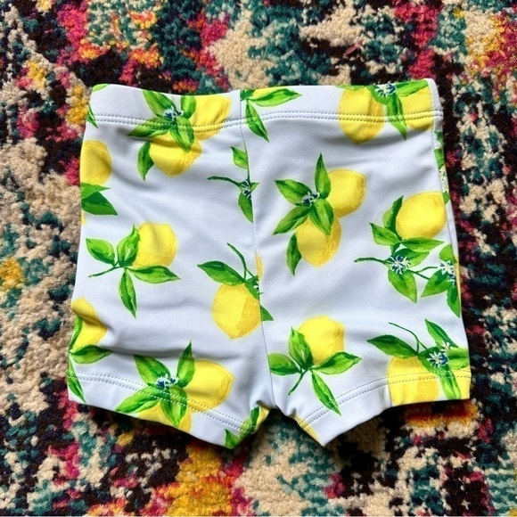Janie and Jack Lemon Print Swim Shorts NEW - Picture 3 of 4